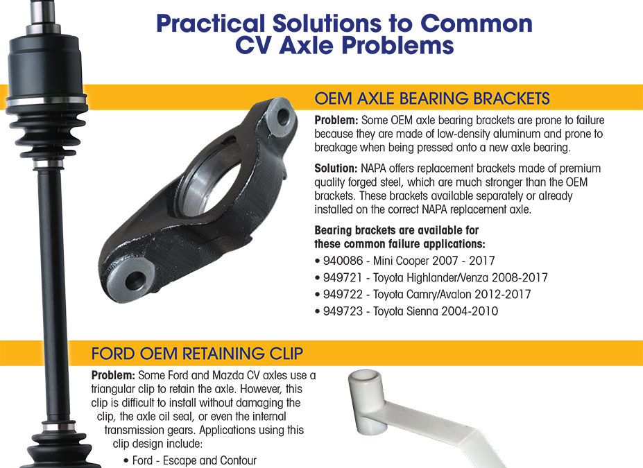 Practical Solutions to Common CV Axle Problems