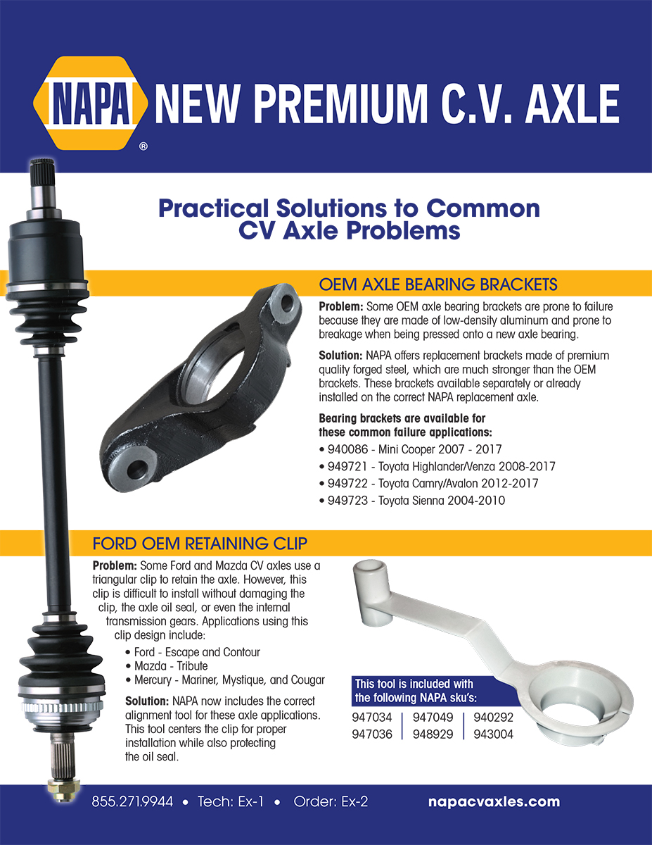 Practical Solutions to Common CV Axle Problems