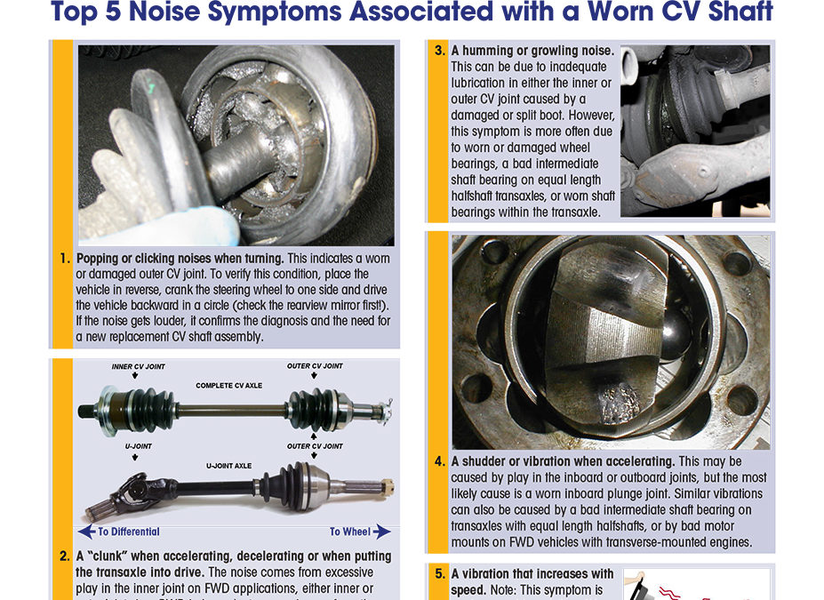 Top 5 Noise Symptoms Associated with a Worn CV Shaft