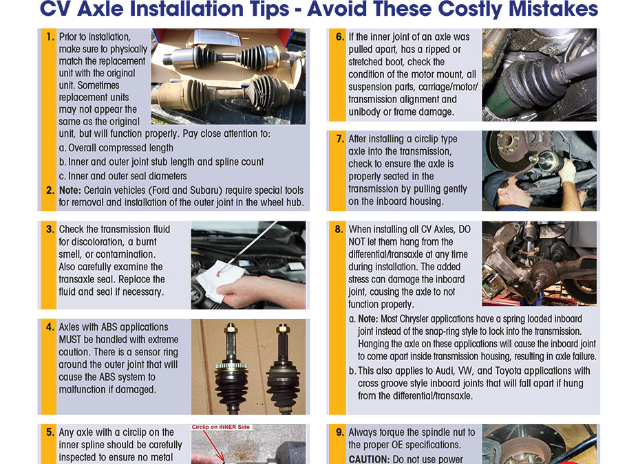 CV Axle Installation Tips – Avoid These Costly Mistakes