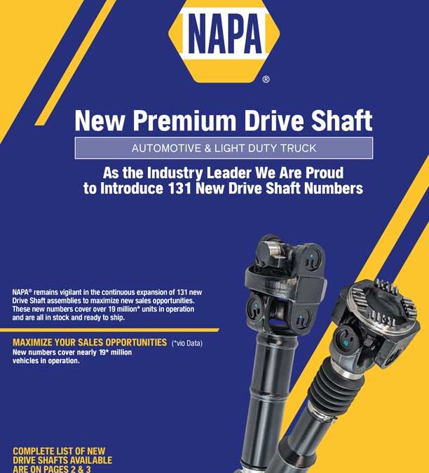 We Are Proud to Introduce 131 New Drive Shaft Numbers